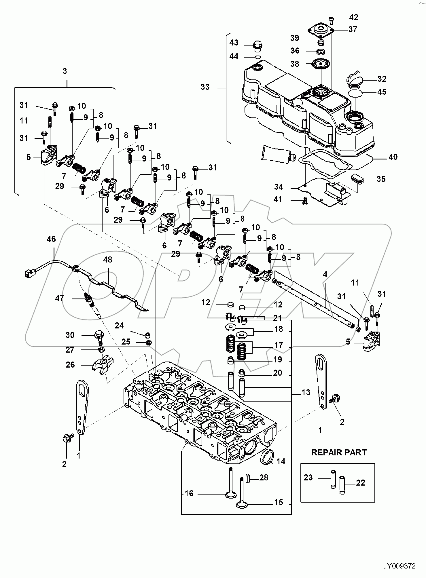  ENGINE, WITH CANOPY, CYLINDER HEAD