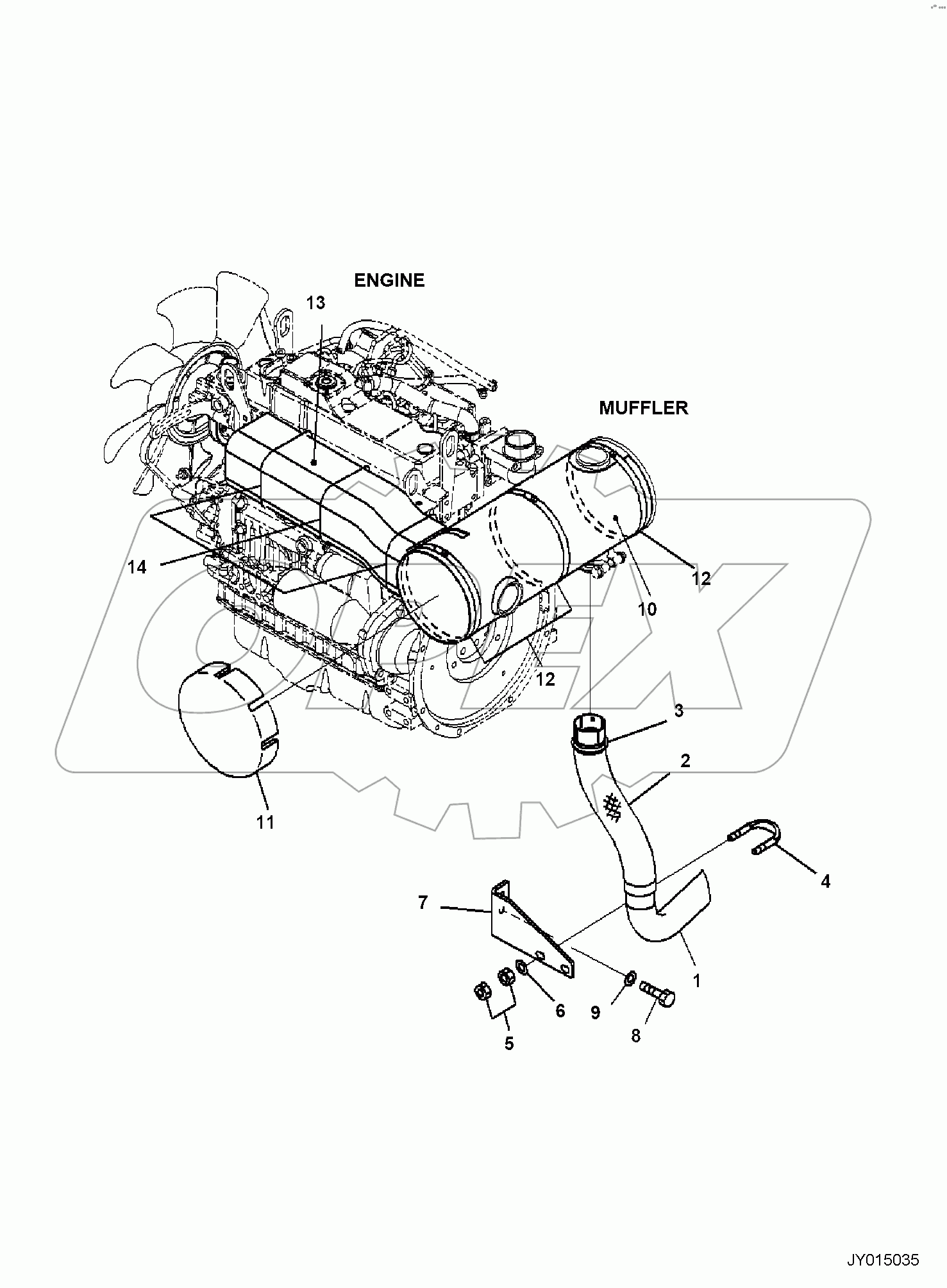  ENGINE UNIT, EXHAUST MUFFLER RELATED PARTS