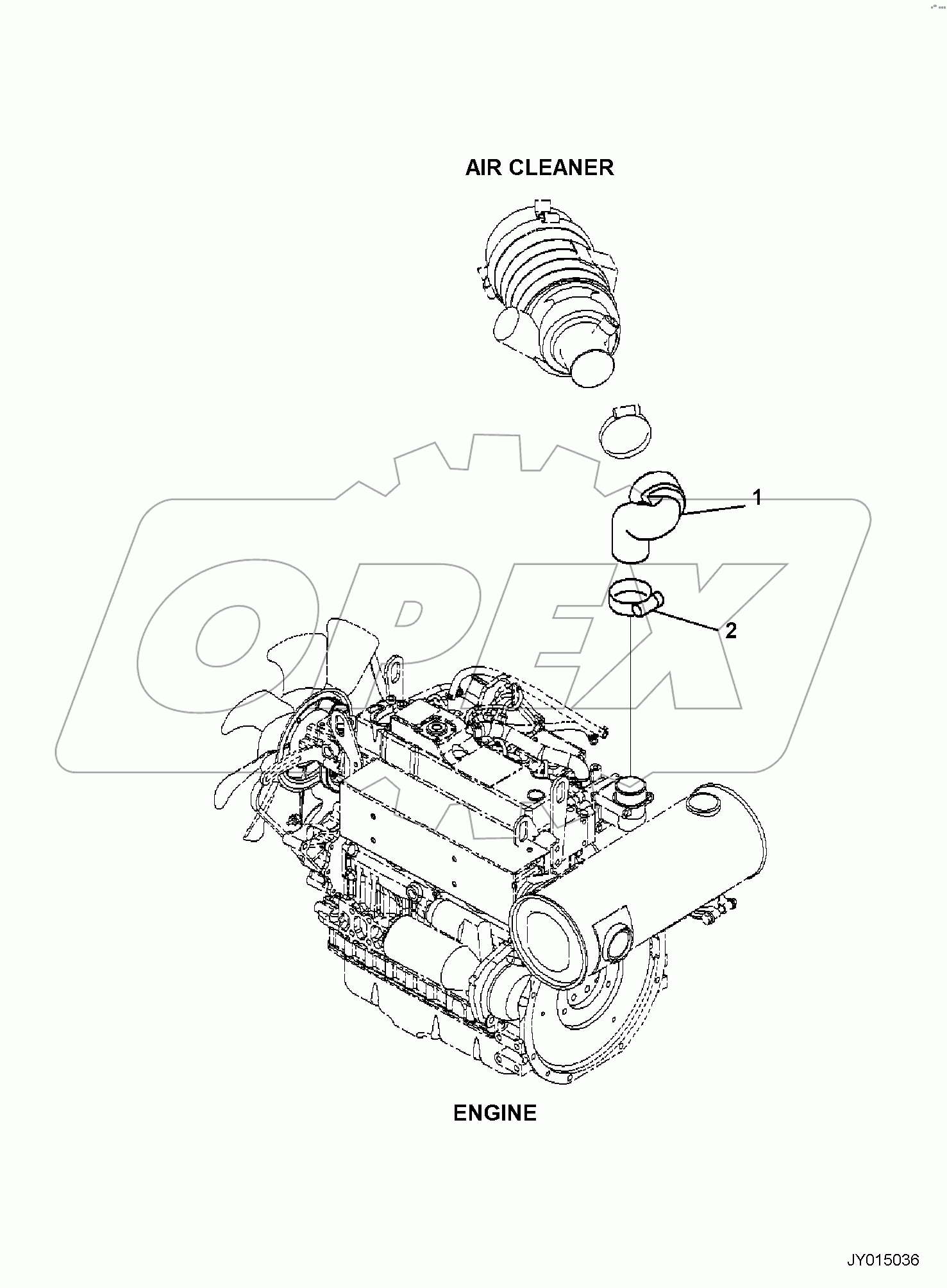  ENGINE UNIT, AIR CLEANER HOSE
