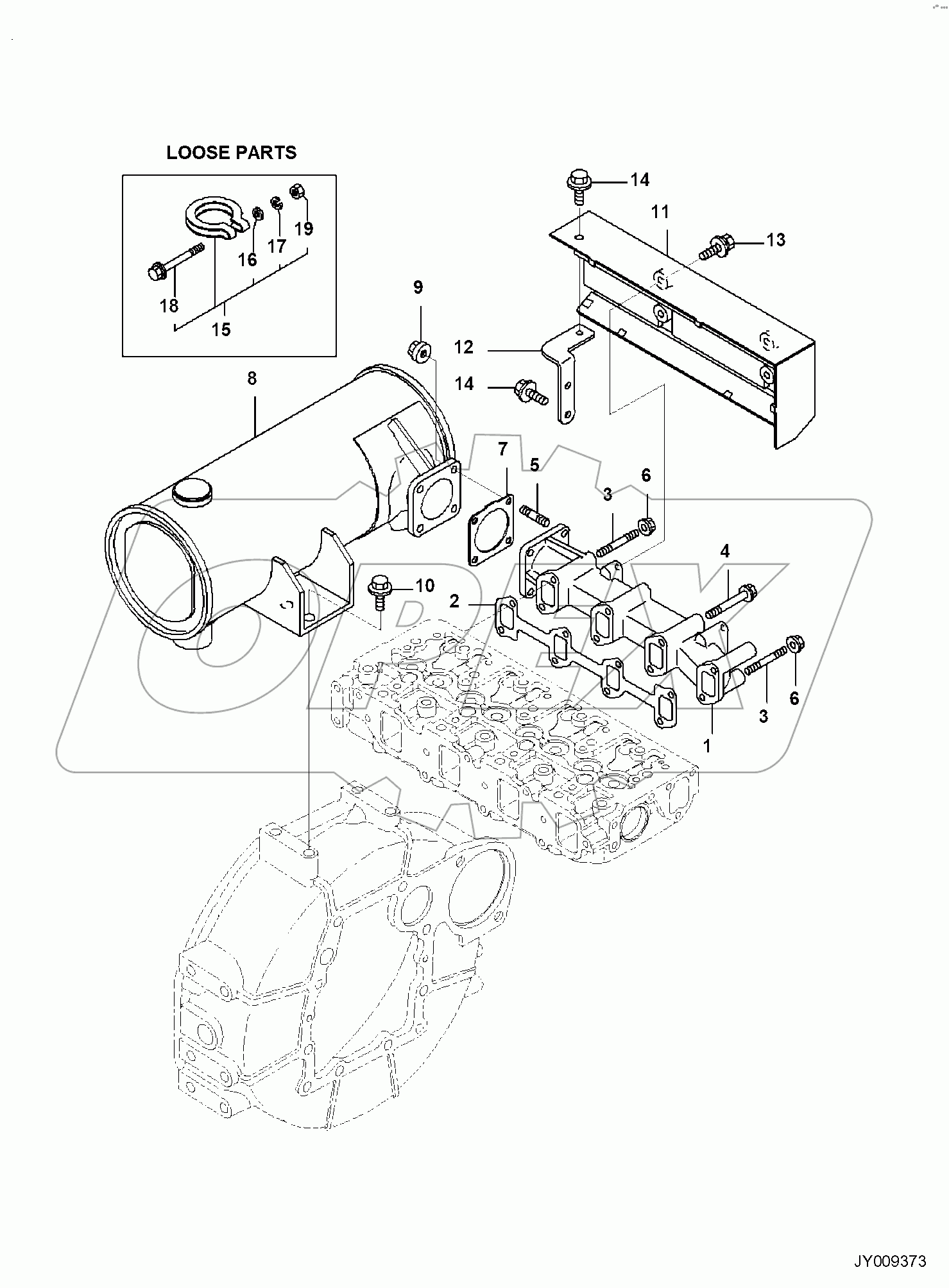  ENGINE, EXHAUST MANIFOLD