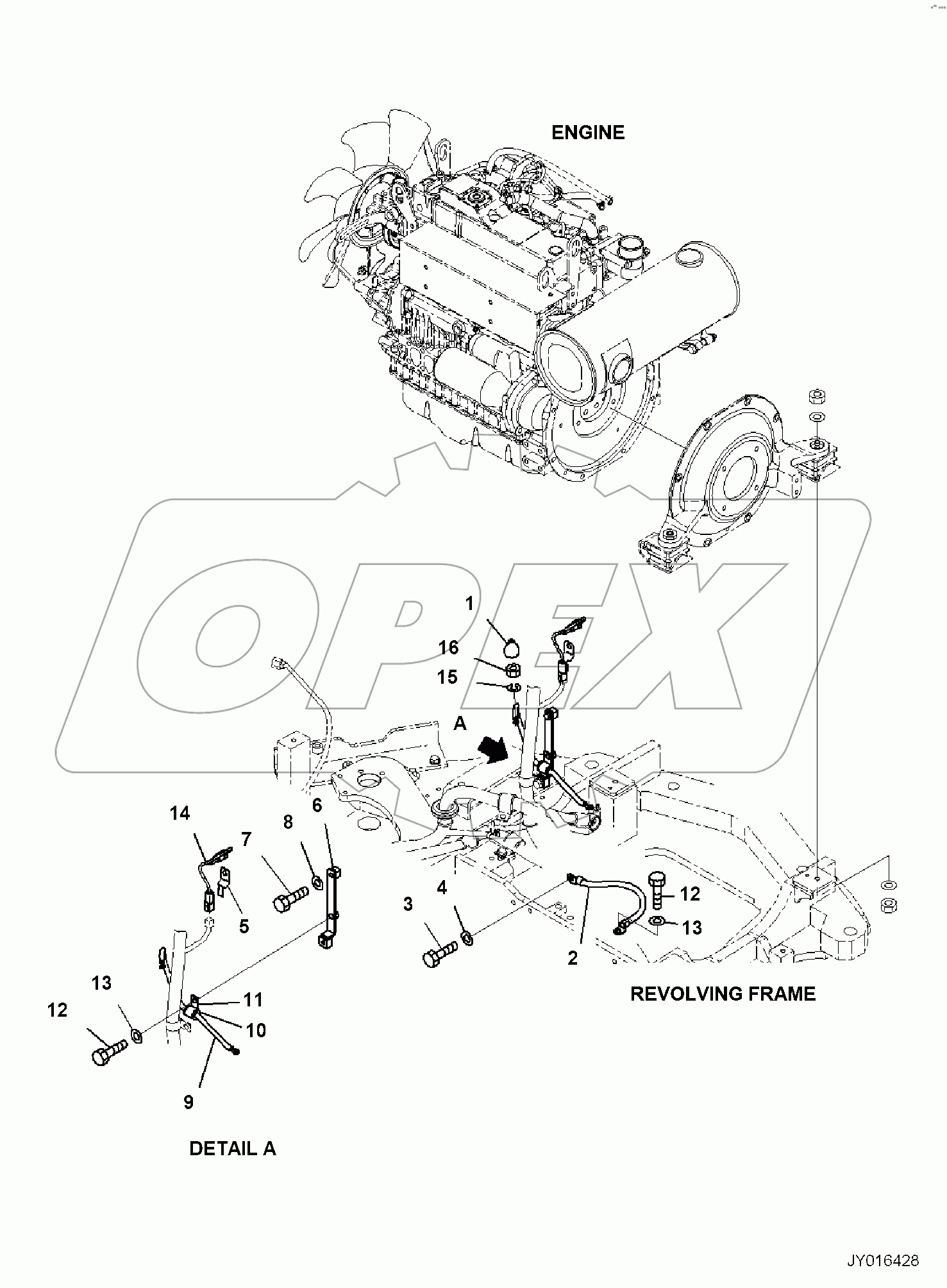  ENGINE UNIT, WITH AIR CONDITIONER, HARNESS MOUNTS