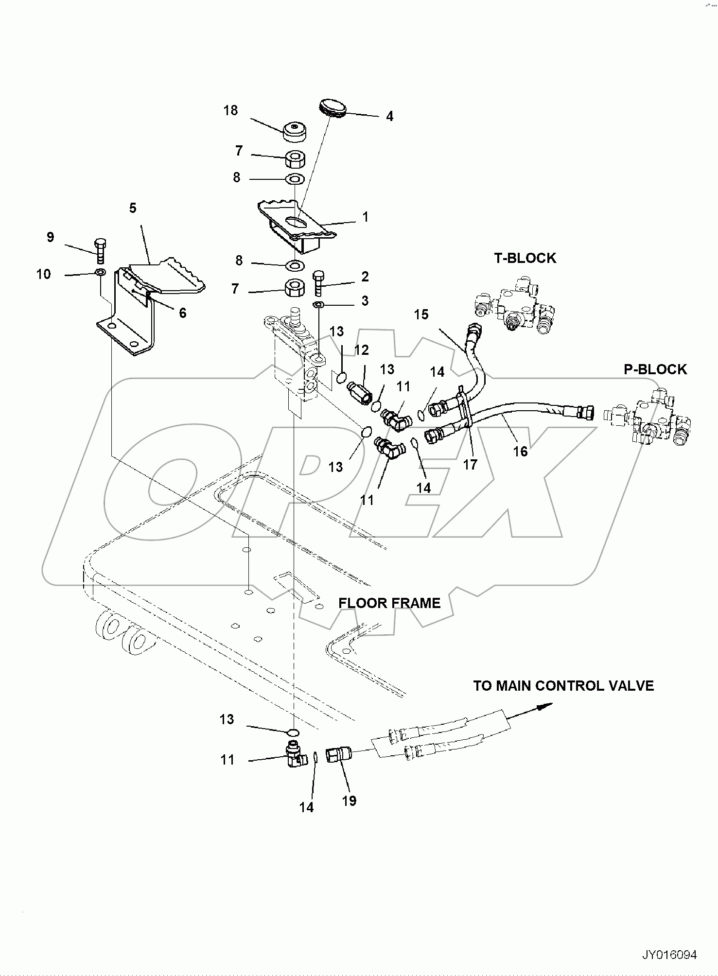  FLOOR FRAME, BOOM SWING CONTROL