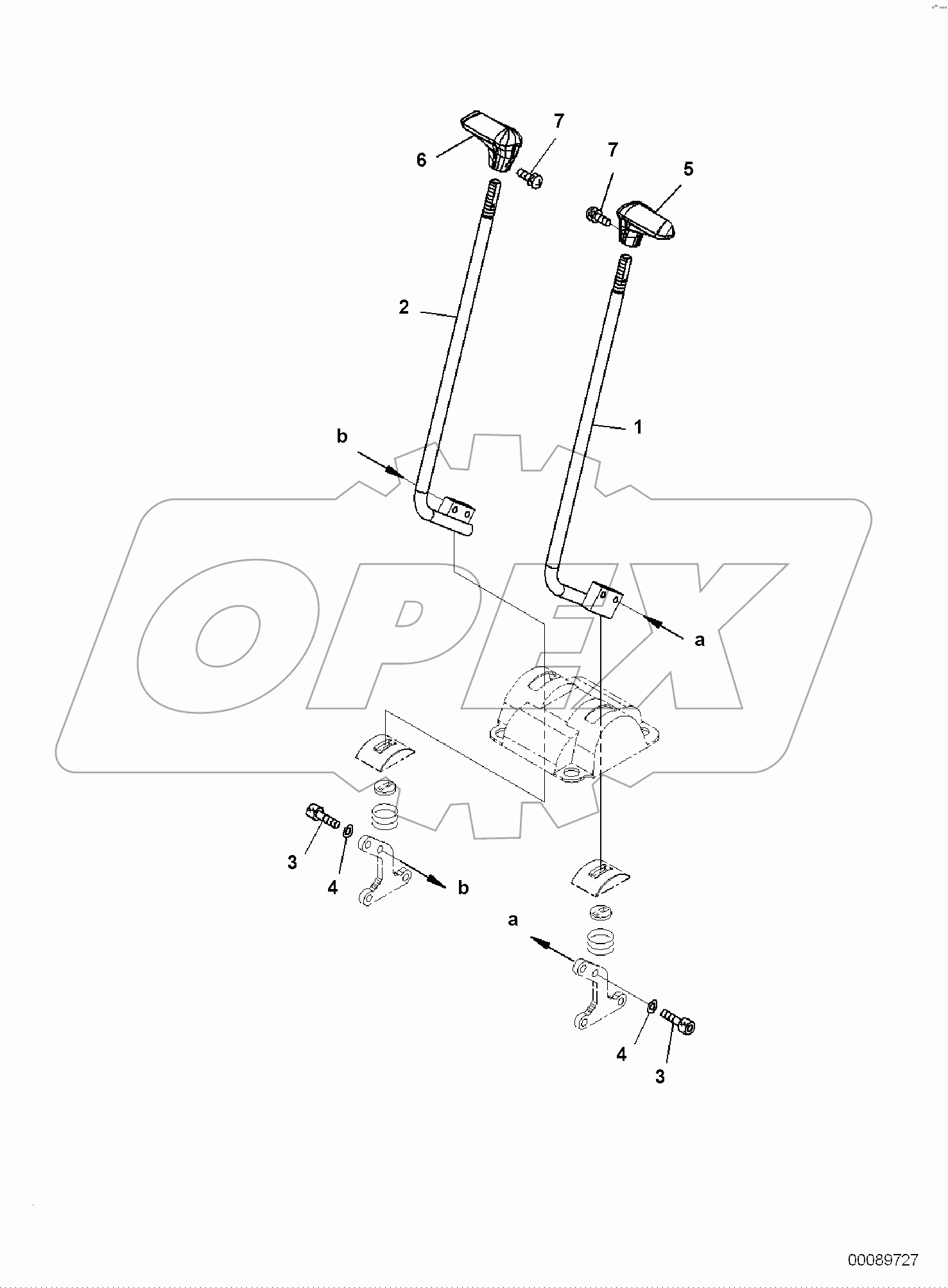  FLOOR FRAME, TRAVEL CONTROL LEVER