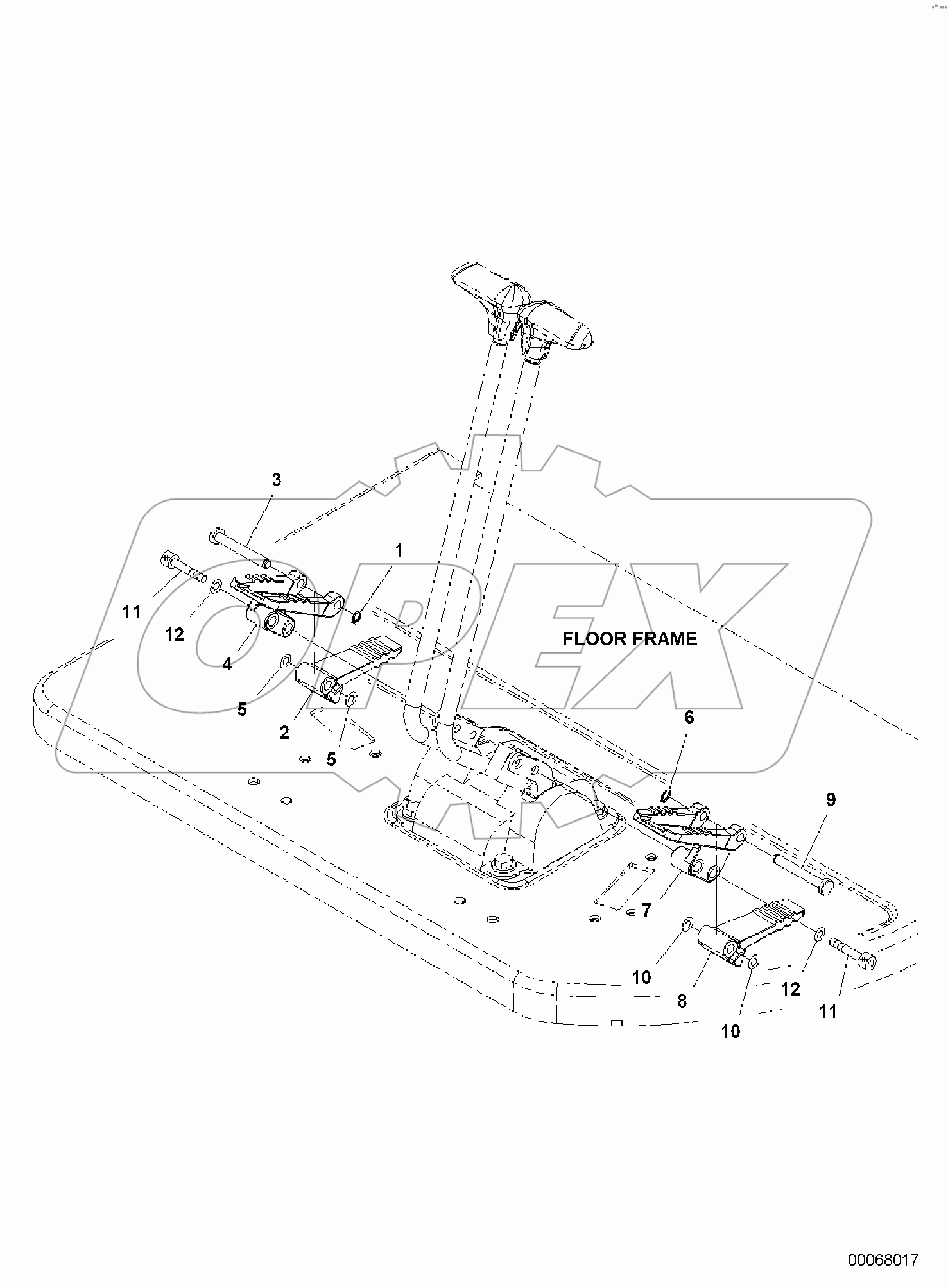  FLOOR FRAME, TRAVEL AND BLADE