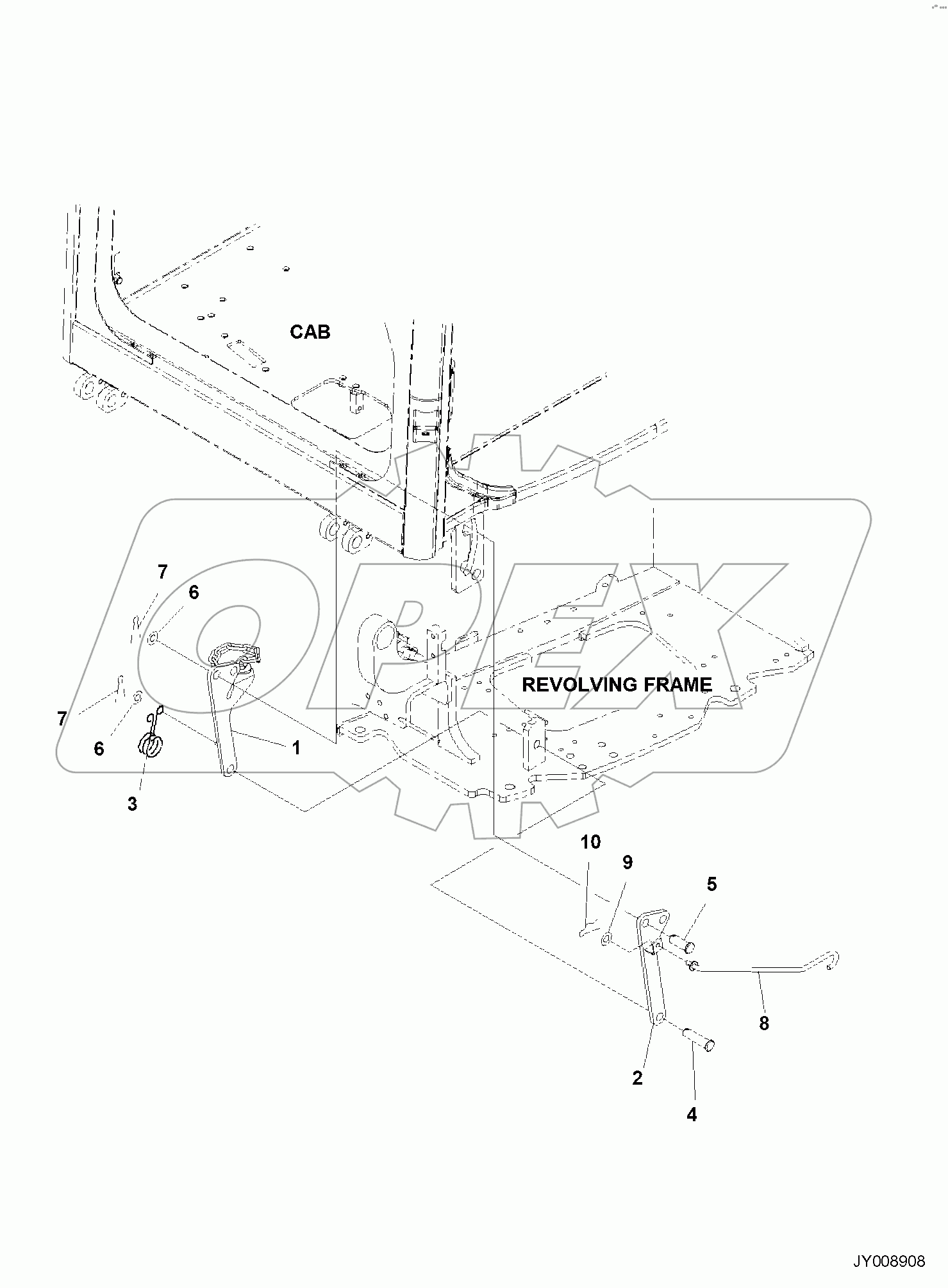  FLOOR MOUNTS, FOR CAB, BRACKET