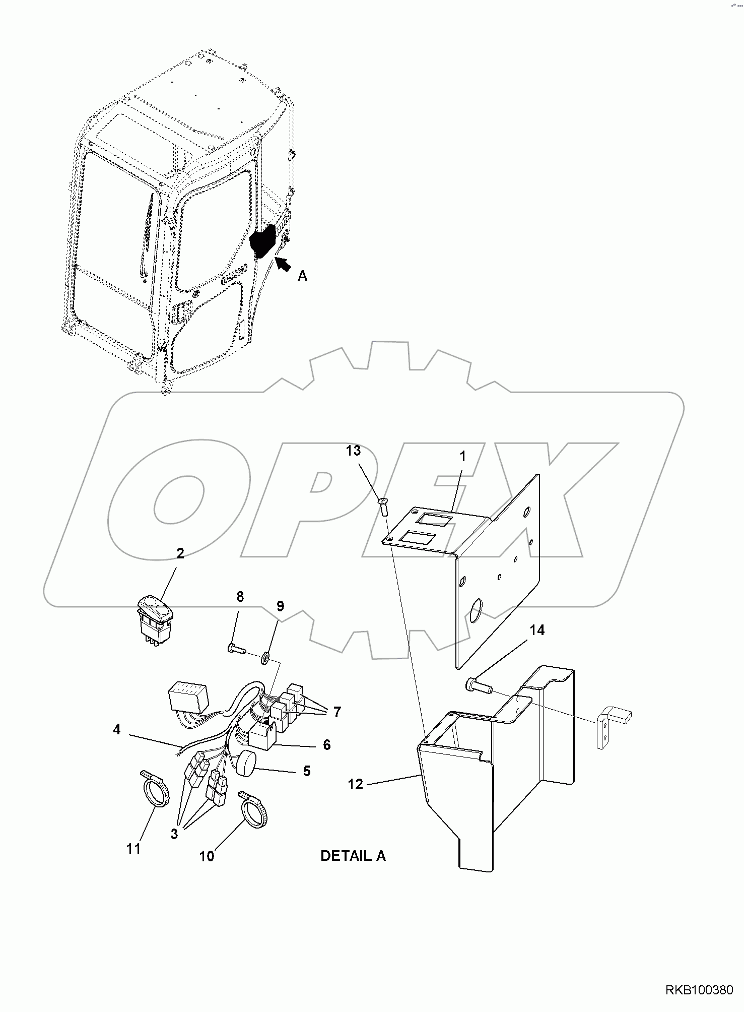  QUICK COUPLER WIRING UNIT PANEL, DOUBLE EFFECT