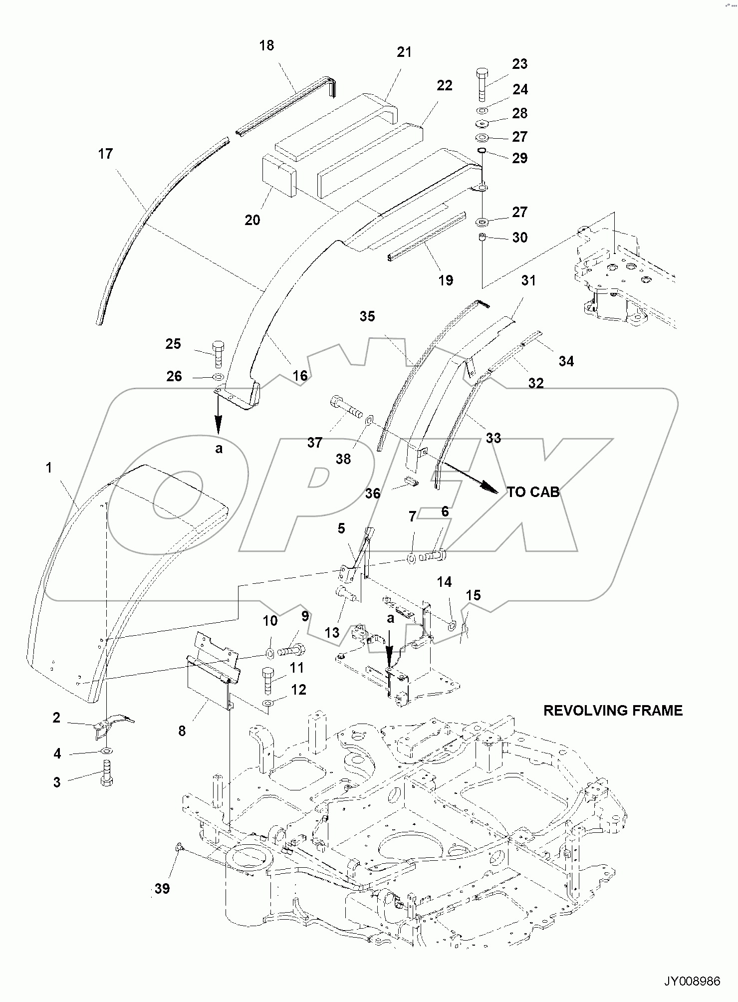  FRONT COVER, FOR CAB