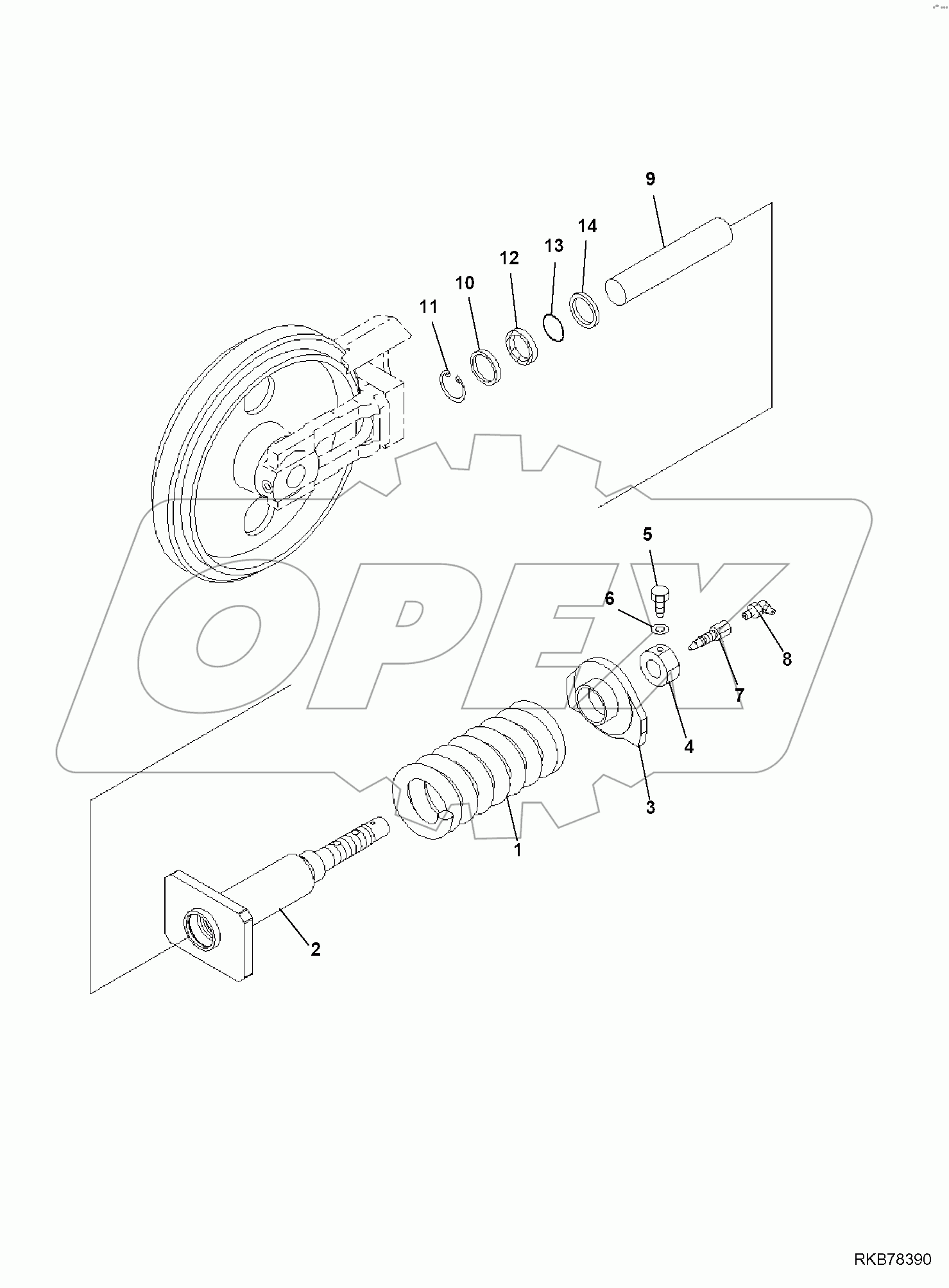  TRACK SHOE ASSEMBLY, RUBBER, IDLER CUSHION