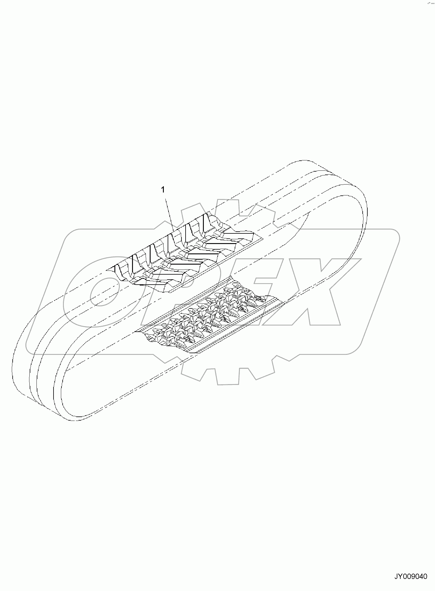  TRACK SHOE ASSEMBLY, RUBBER