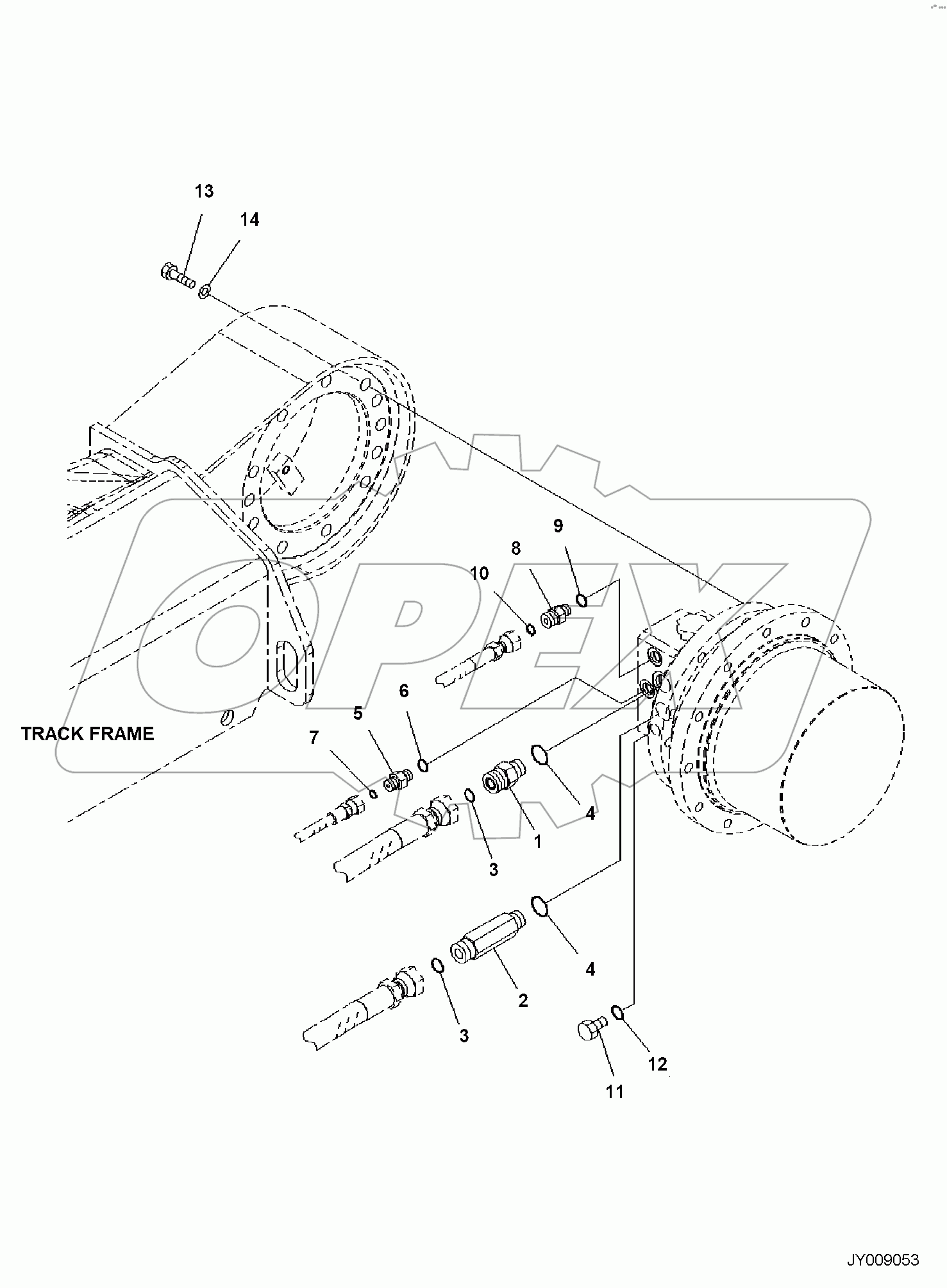  TRACK FRAME, CONNECTING PARTS, TRAVEL PIPING