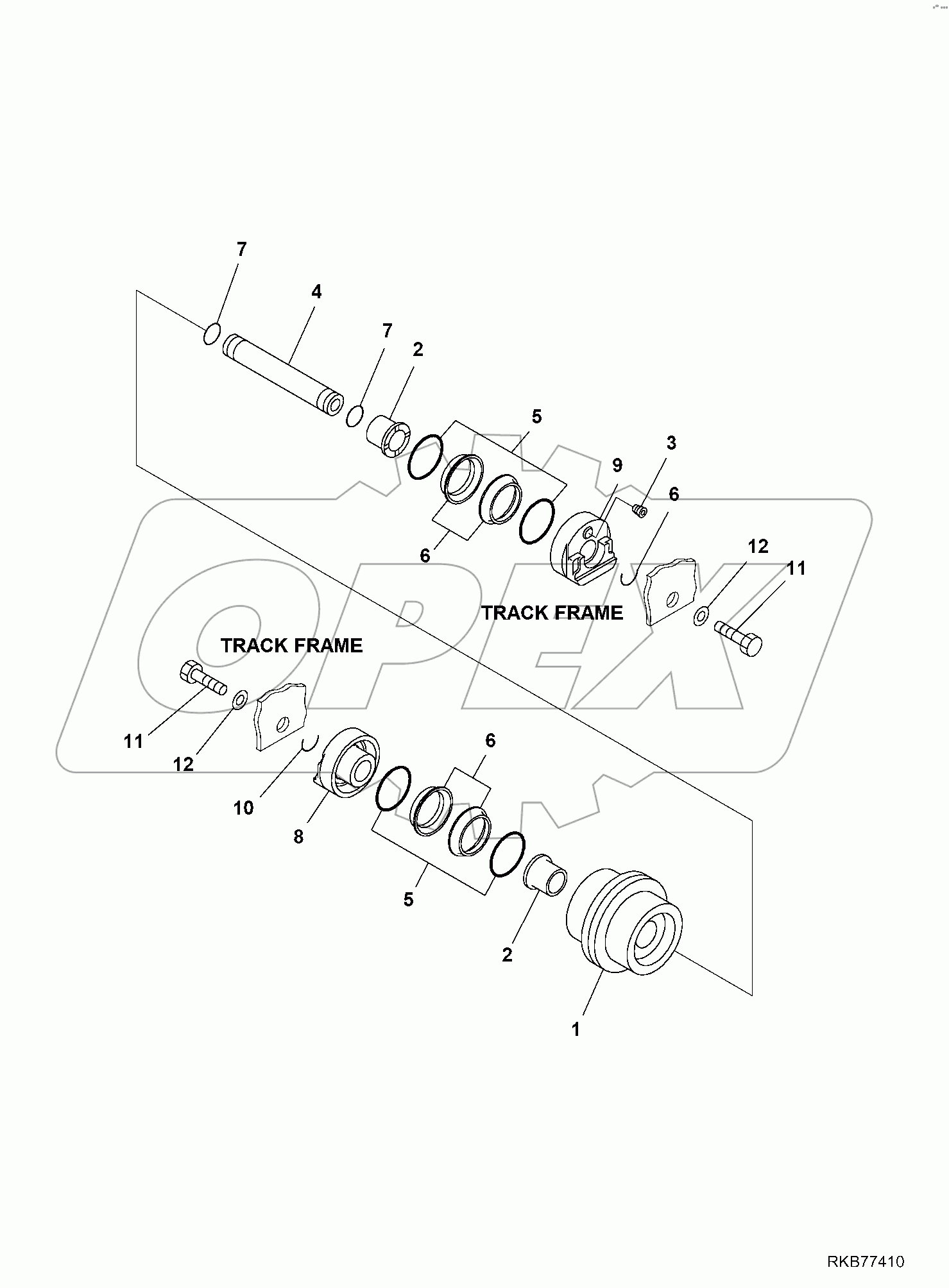  TRACK FRAME, TRACK ROLLER