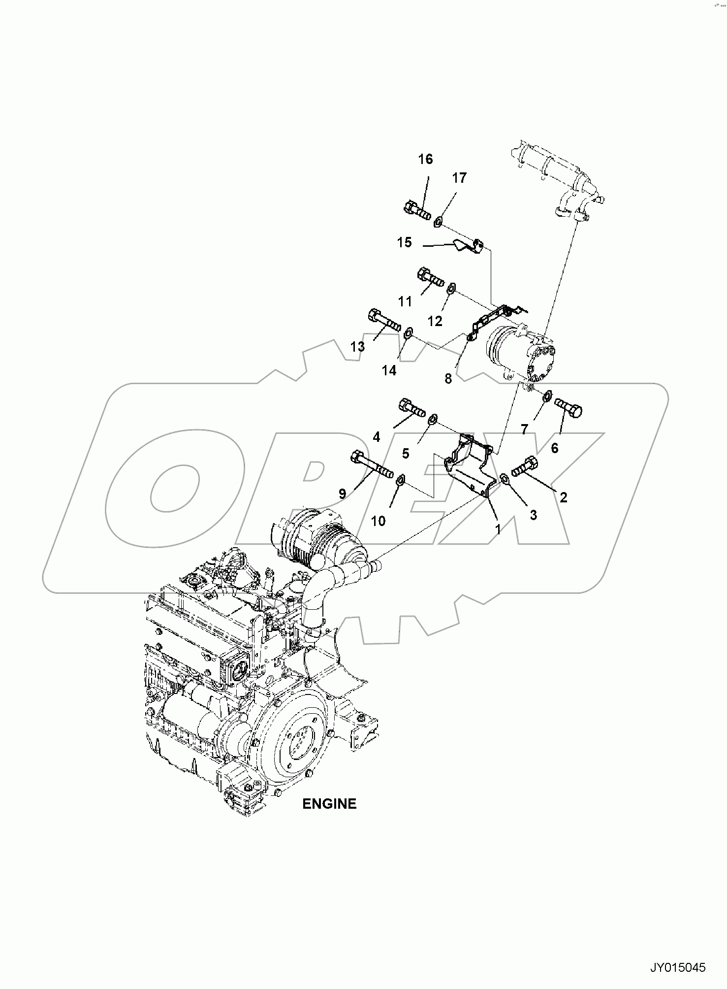  ENGINE UNIT, WITH AIR CONDITIONER BRACKET