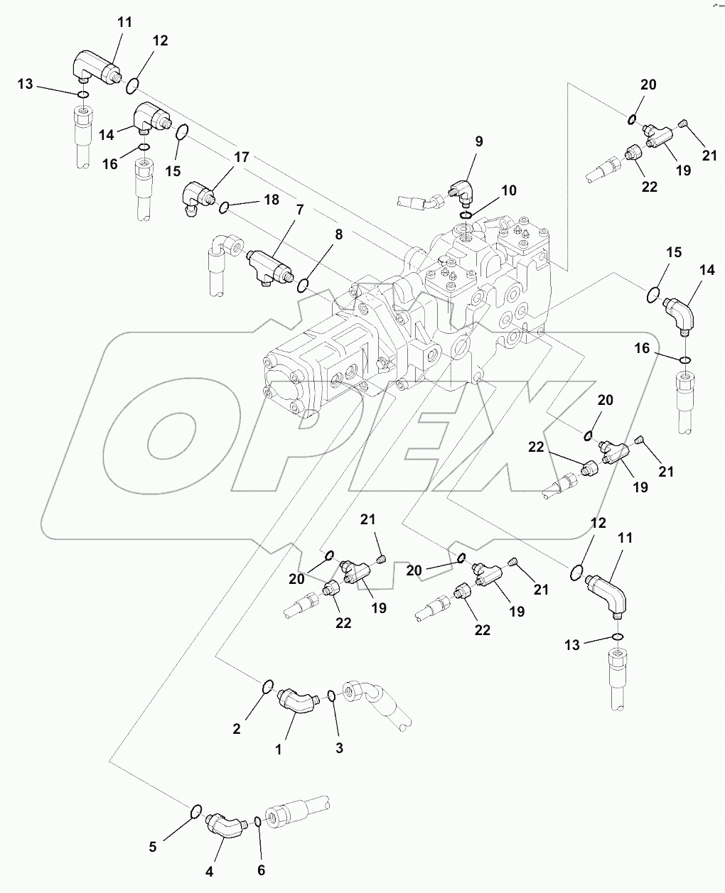  H0210-002015HYDRAULIC PUMP, HIGH-FLOW, CONNECTING PARTS