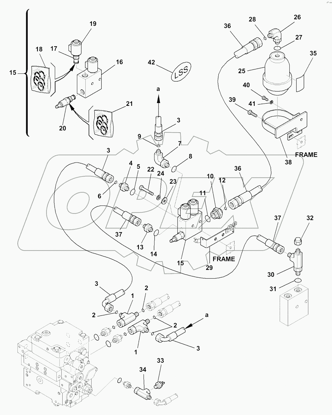  H6250-001001 HYDRAULIC PIPING, RIDE CONTROL