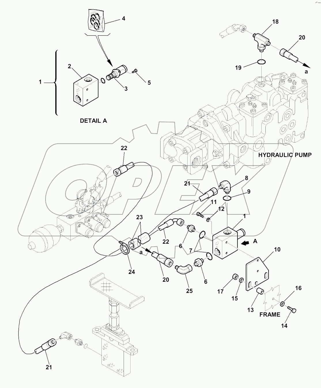  H6260-001001 HYDRAULIC PIPING, OVERRIDE CONTROL