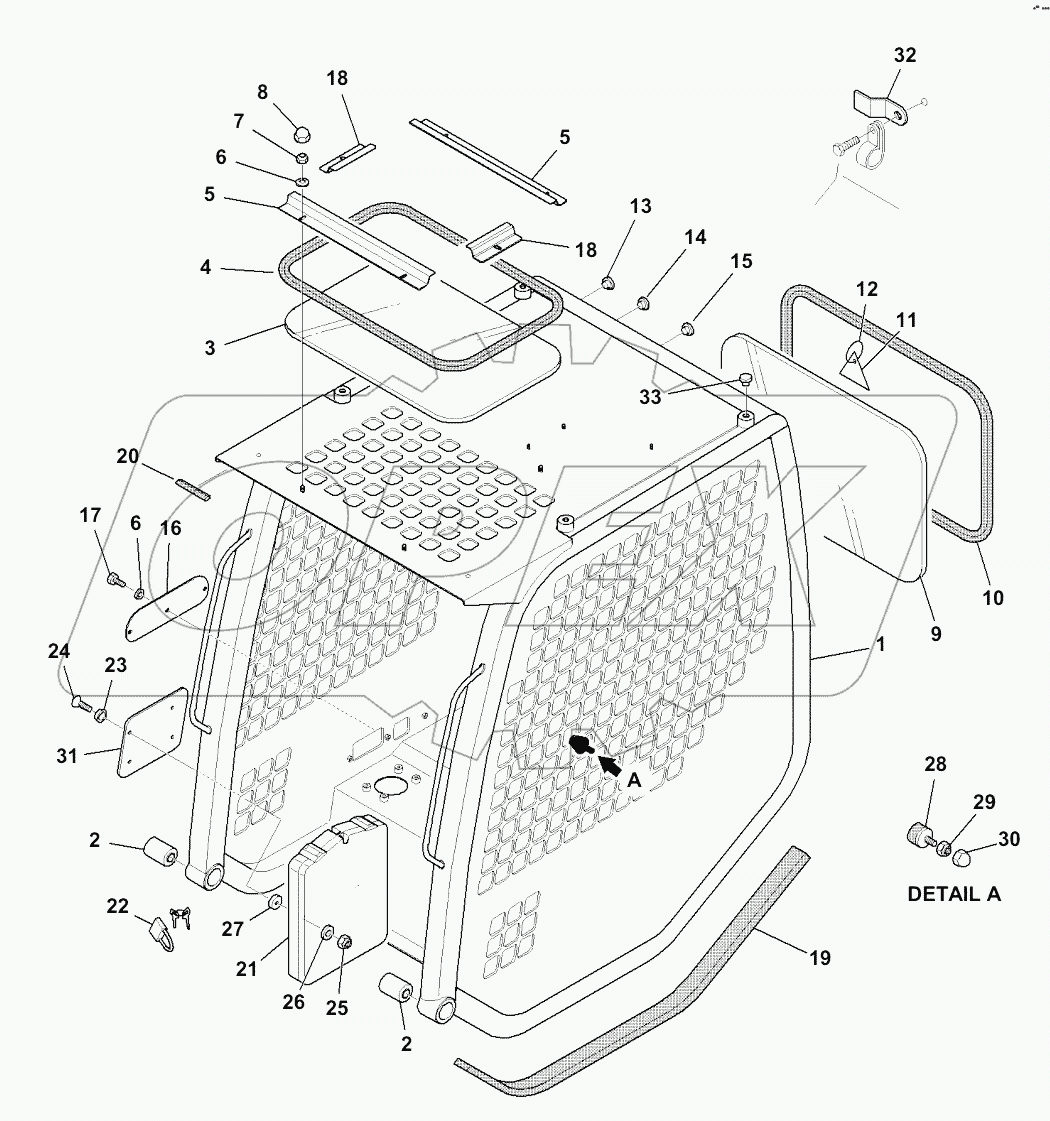  K0410-001001 CAB, CAB IN PARTS