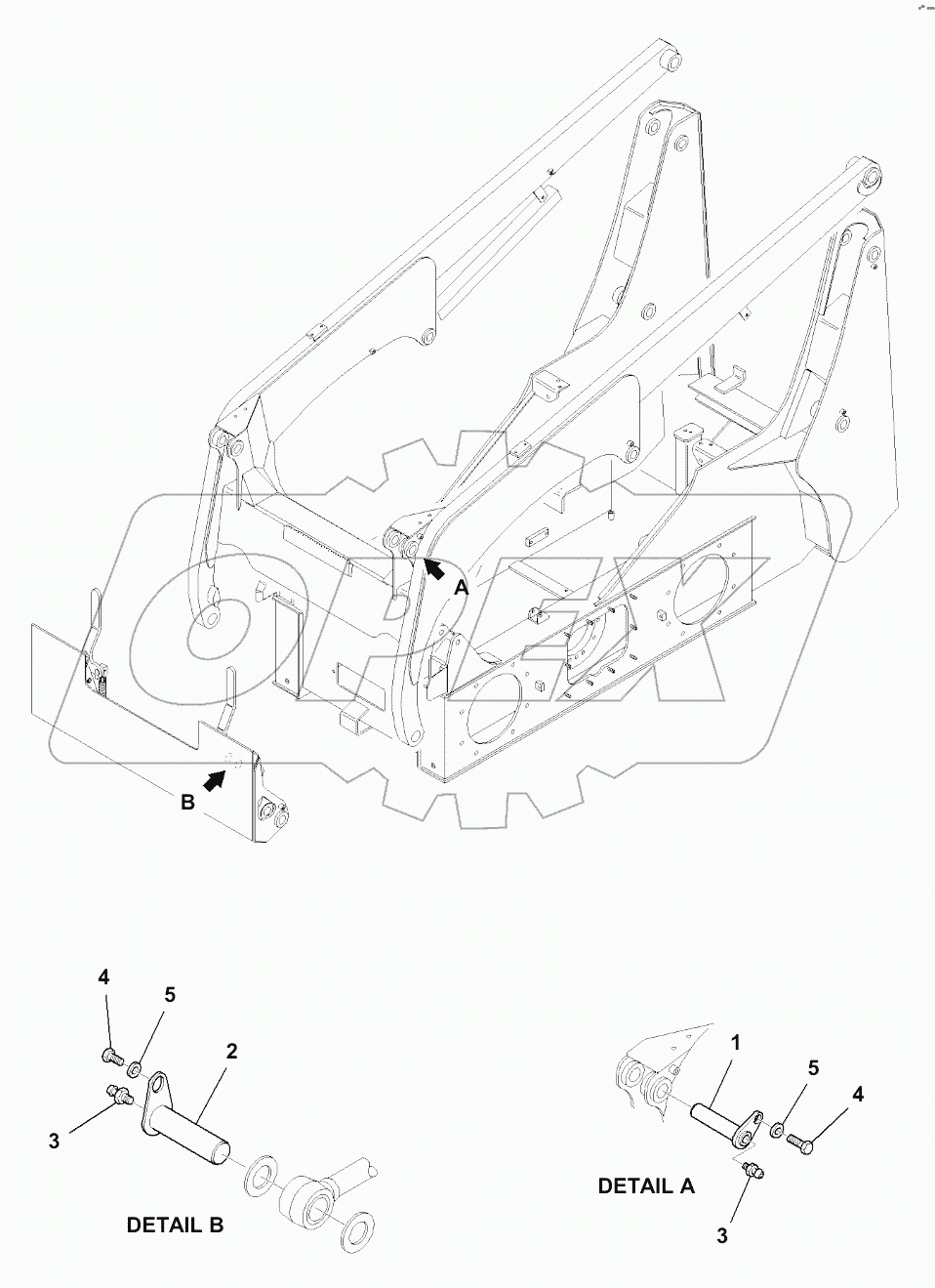  T4150-001004 ARM, BUCKET CYLINDER PIN