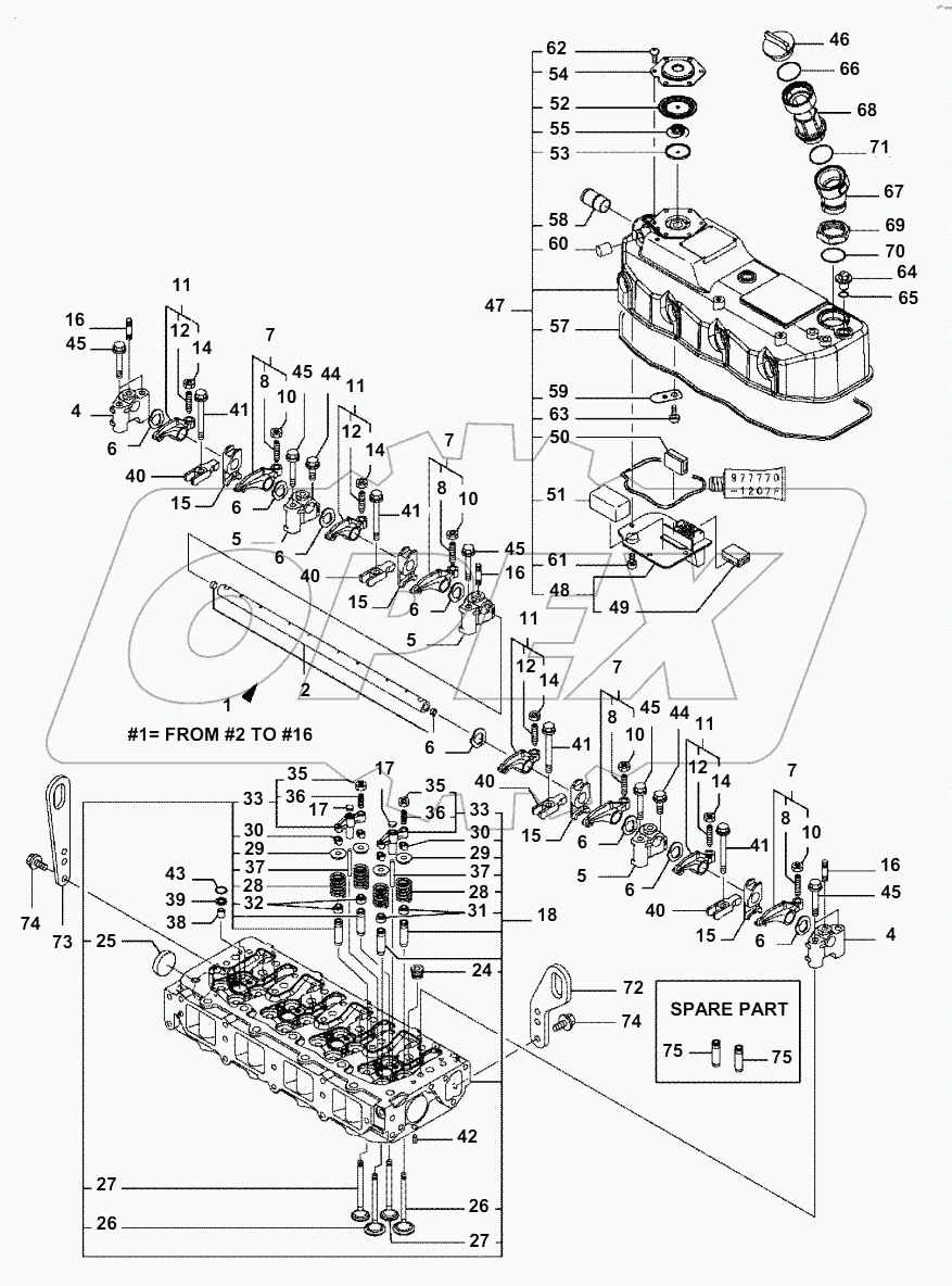  A0000-001004 CYLINDER HEAD AND BONNET