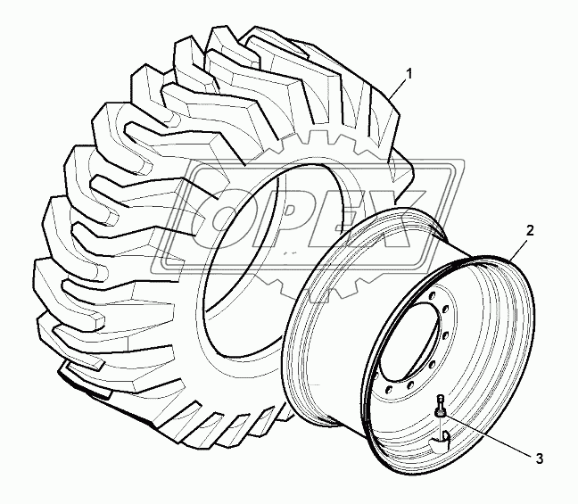 REAR WHEEL (16.9X28 12PR)