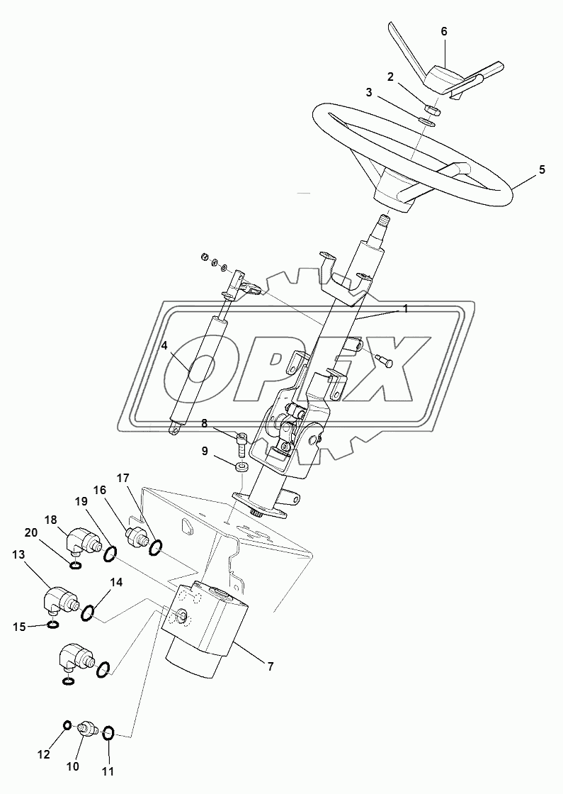 STEERING COLUMN AND WHEEL