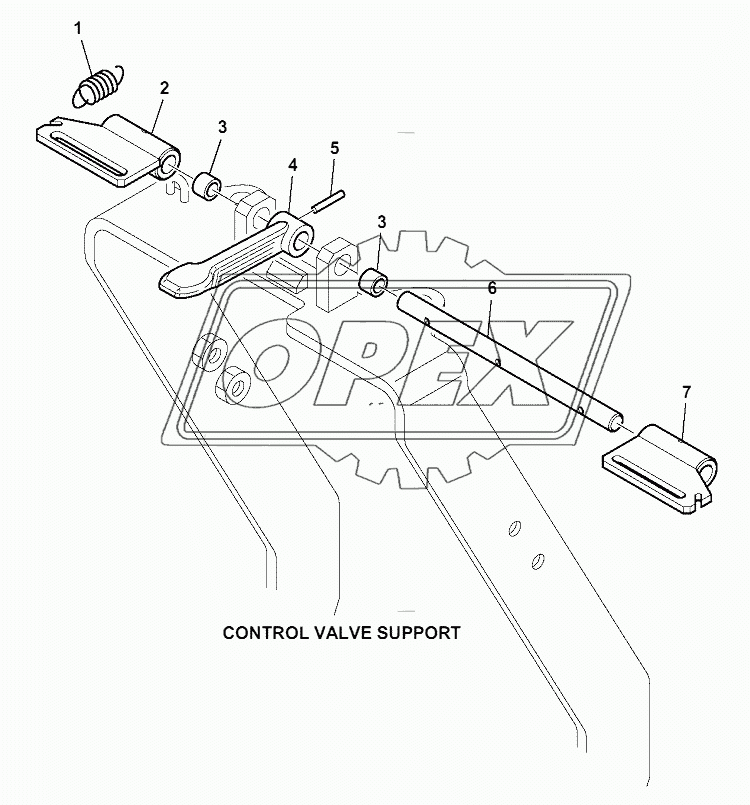 LOCK LEVER BACKHOE CONTROL (WITH MECHANICAL CONTROL)