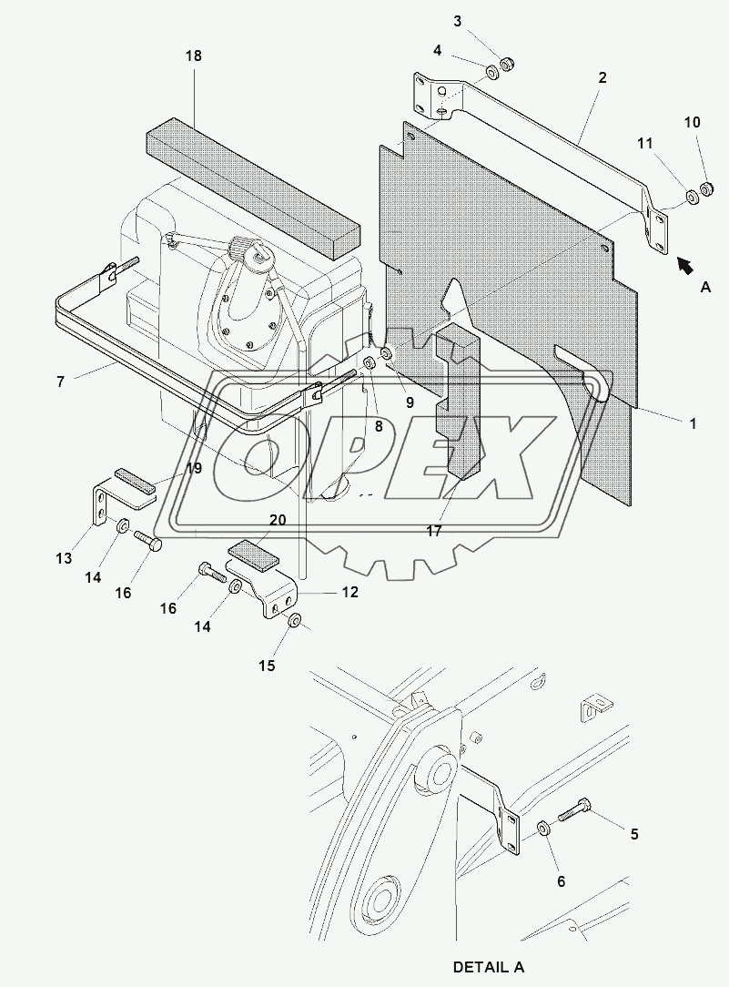 HYDRAULIC OIL TANK FIXING