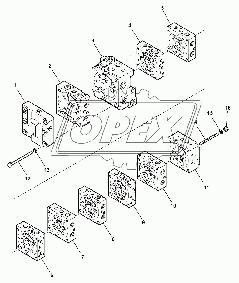 10-SPOOL CONTROL VALVE MECHANICAL CONTROLS 1