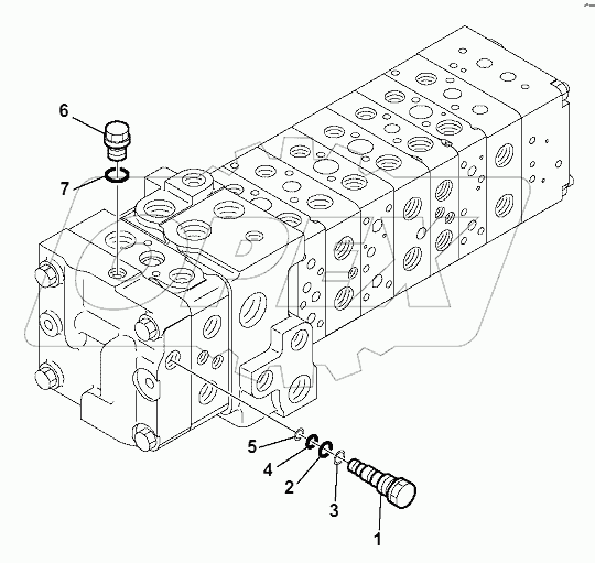 10-SPOOL CONTROL VALVE MECHANICAL CONTROLS