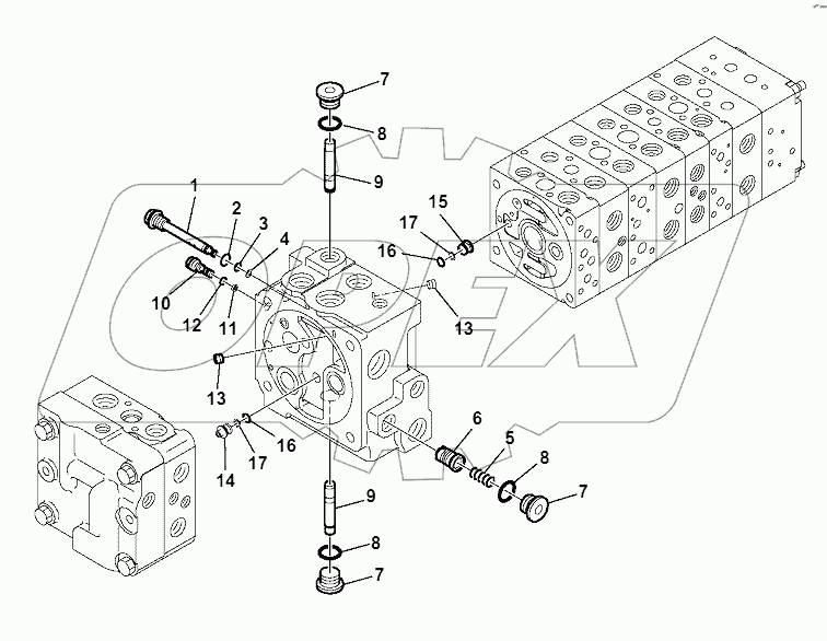 10-SPOOL CONTROL VALVE MECHANICAL CONTROLS