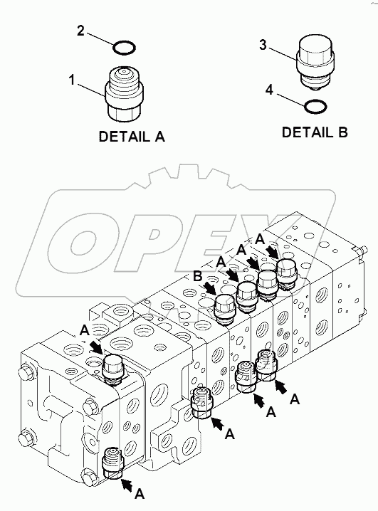 10-SPOOL CONTROL VALVE MECHANICAL CONTROLS