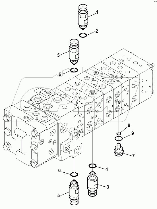 10-SPOOL CONTROL VALVE MECHANICAL CONTROLS