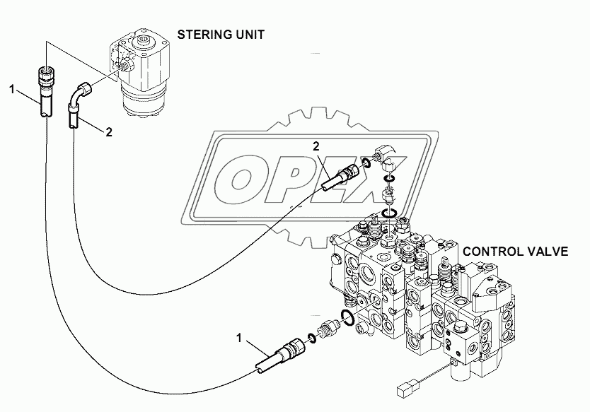 HYDRAULIC PIPING (STEERING LINE) 2