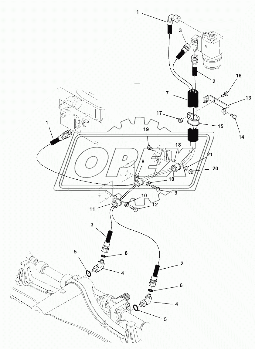 HYDRAULIC PIPING (STEERING LINE) 3