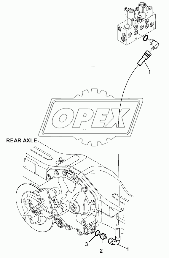 HYDRAULIC PIPING (DIFFERENTIAL AXLE LOCKING CONTROL)