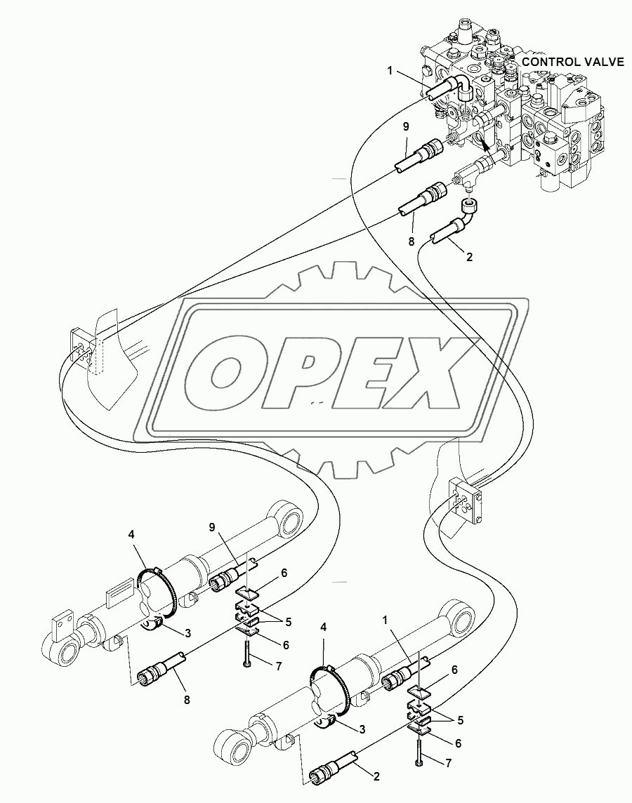 HYDRAULIC PIPING (SHOVEL TIPPING CYLINDER)