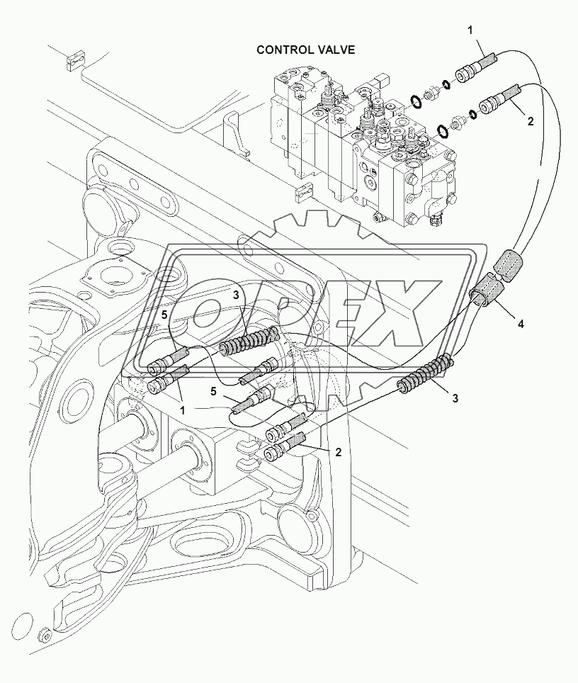 HYDRAULIC PIPING (BOOM SWING CYLINDER LINE)