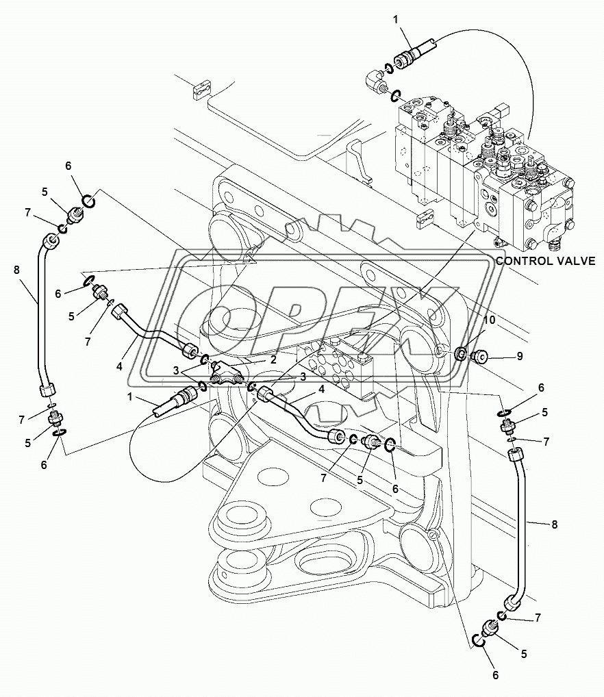 HYDRAULIC PIPING (SLIDING PLATE LOCKING LINE)