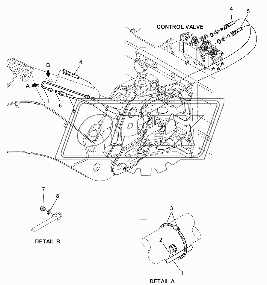 HYDRAULIC PIPING (BOOM CYLINDER LINE)