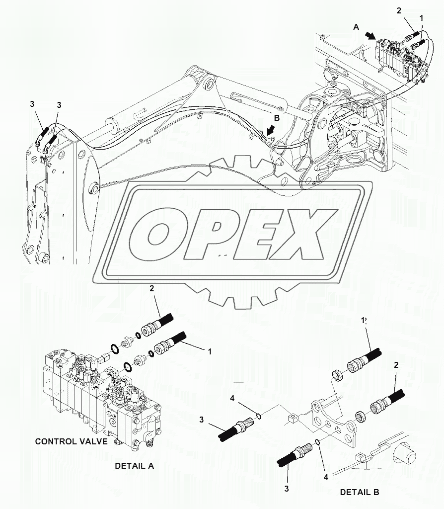 HYDRAULIC PIPING (TELESCOPIC ARM LINE)