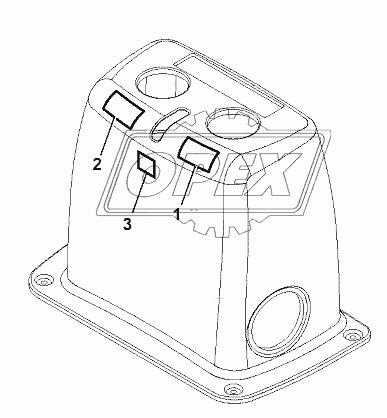 MARK PLATE (BACKHOE) MECHANICAL CONTROL