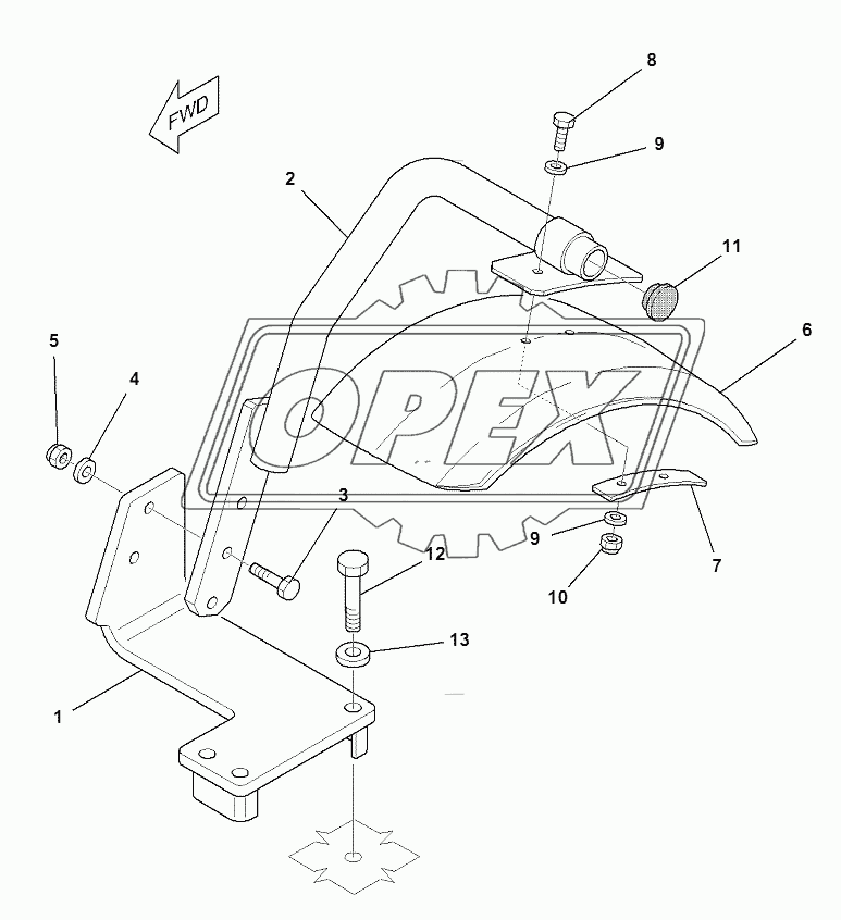 MUDGUARD, L.H.