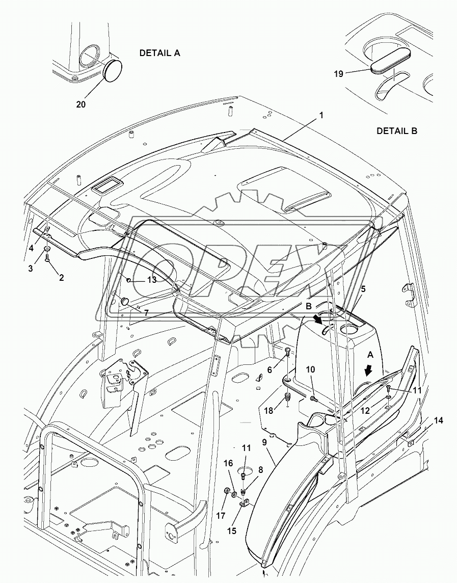 CAB (WITH HEATING) (12/14)