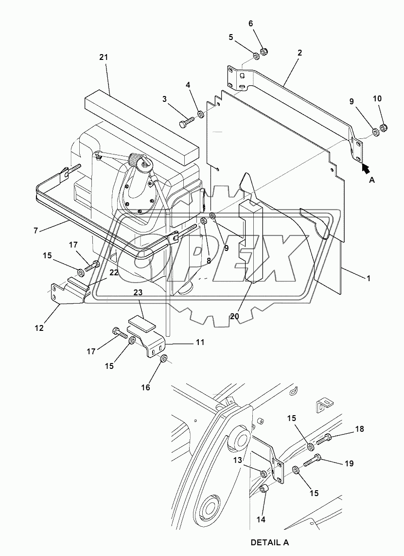 HYDRAULIC OIL TANK FIXING