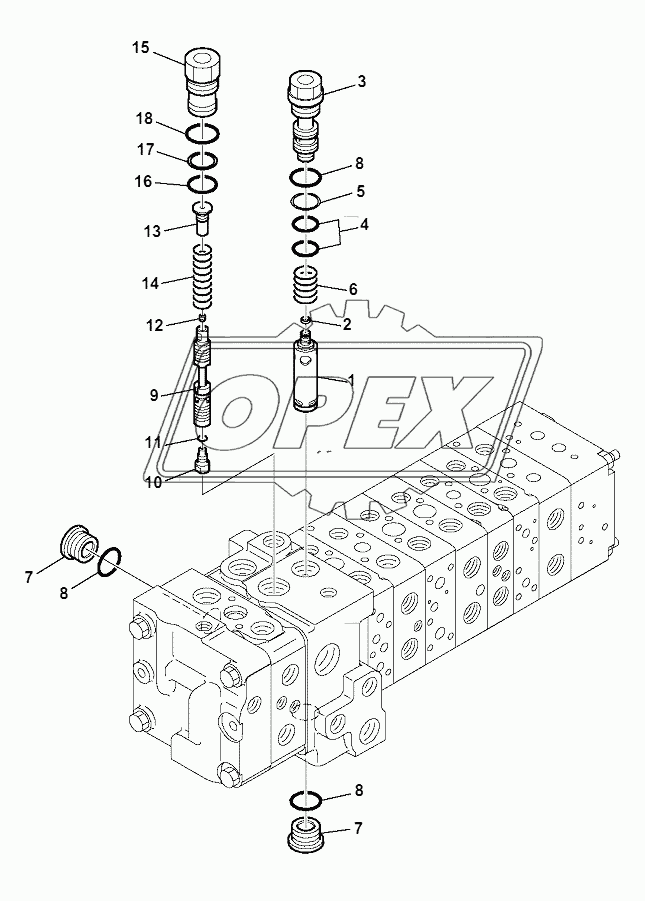 10-SPOOL CONTROL VALVE (3/16)