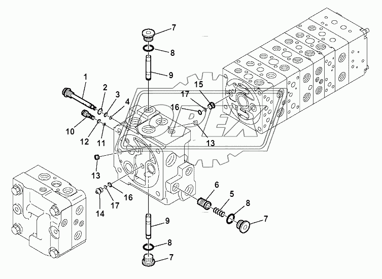 10-SPOOL CONTROL VALVE (5/16)