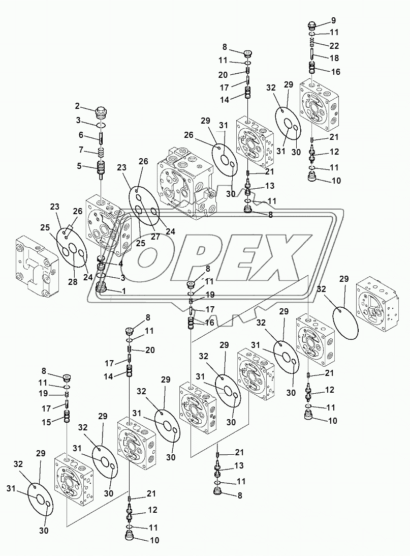 10-SPOOL CONTROL VALVE (11/16)