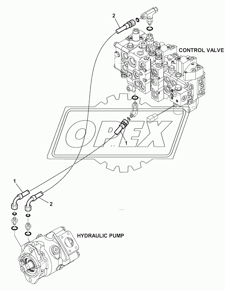 HYDRAULIC PIPING (LOAD SENSING) (2/2)