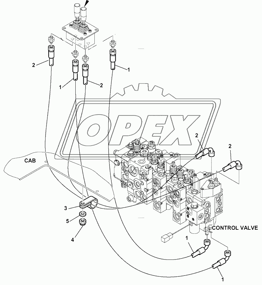 HYDRAULIC PIPING (SERVOCONTROL LINE) (OUTRIGGERS)