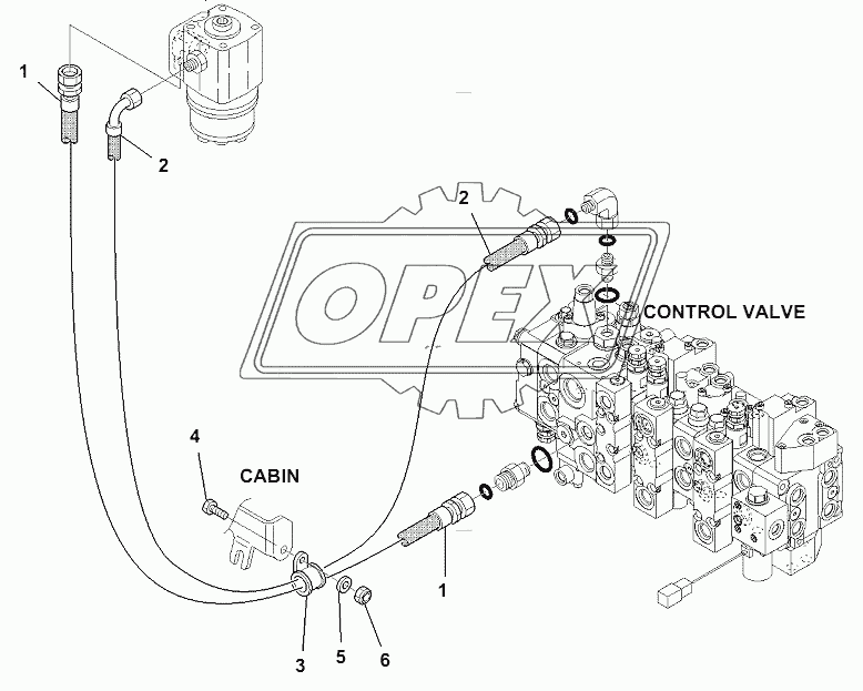 HYDRAULIC PIPING (STEERING LINE) (2/4)