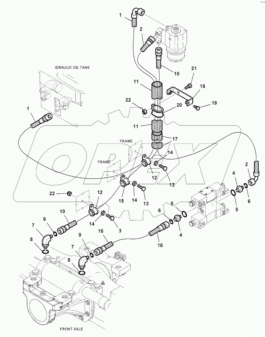 HYDRAULIC PIPING (STEERING LINE) (3/4)
